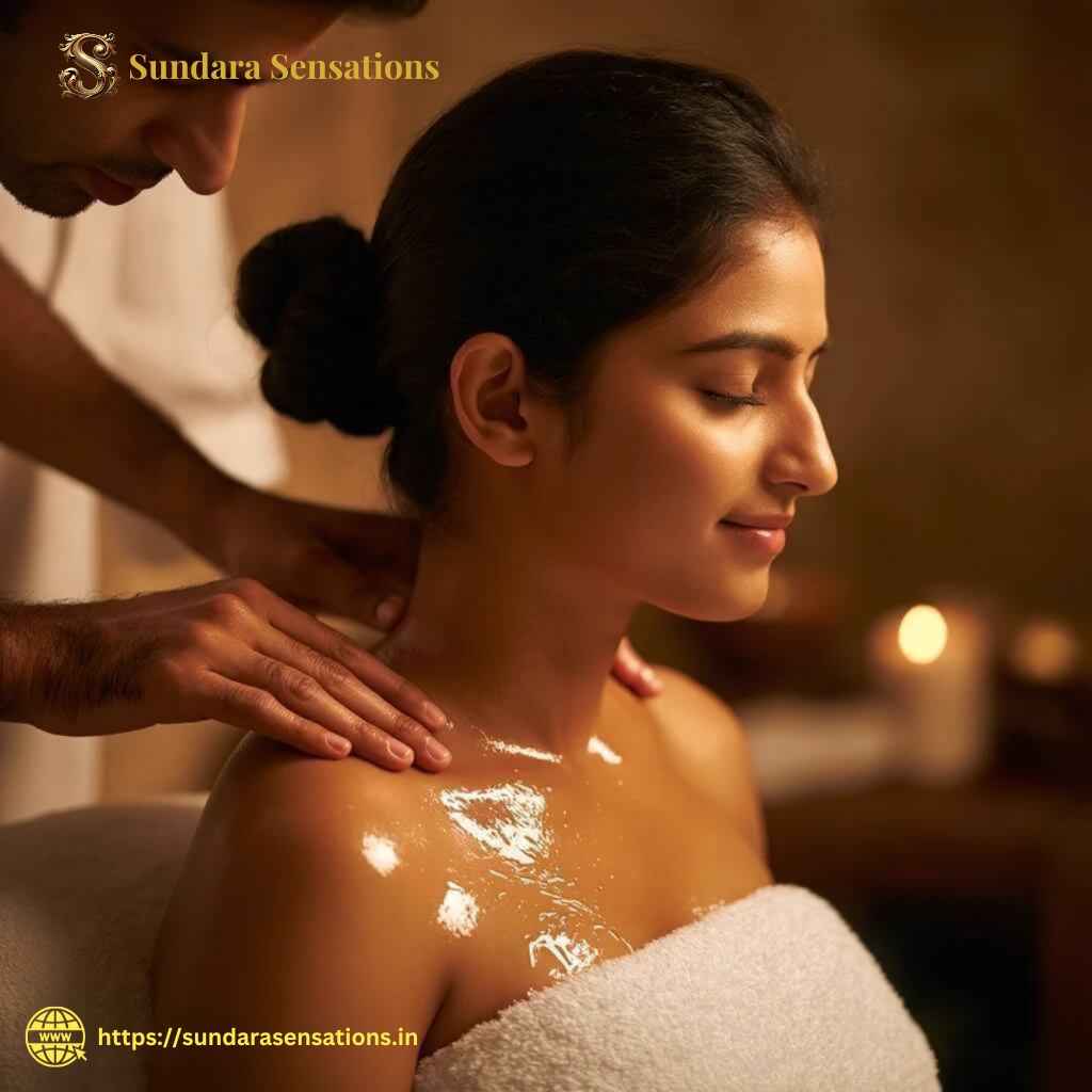 Cooling Gel Massage using menthol-based or aloe vera gels for a refreshing and soothing effect.